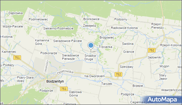 mapa Śniadka Trzecia, Śniadka Trzecia na mapie Targeo